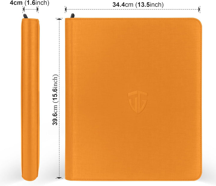 TCGUARD Toploader Sammelkarten Album für 216 Toploader, 9 Fächer Toploader Binder mit Hüllen für 3"x