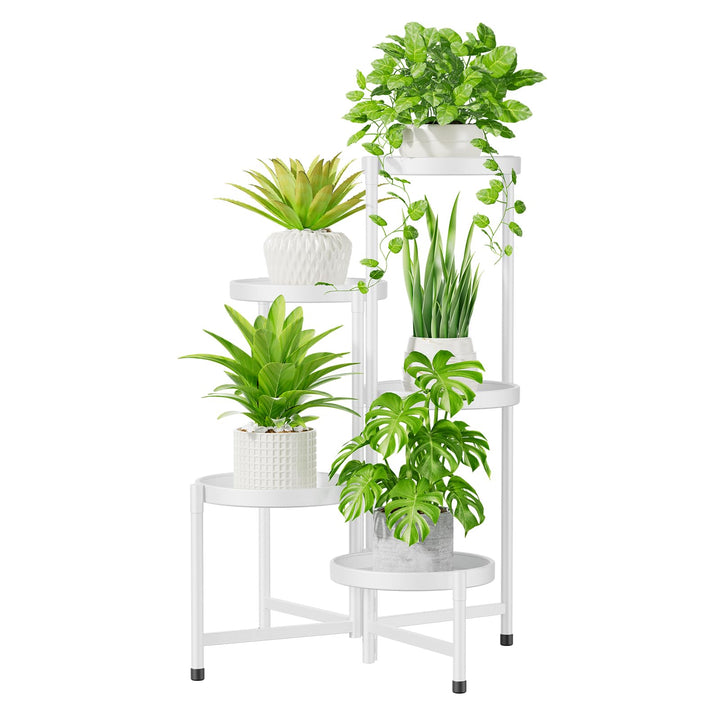 iDavosic.ly Pflanzenständer Metall Gross mit 5 Etagen, Blumenständer Pflanzenregal Blumenregal Indoo