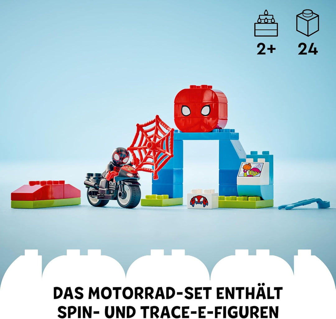 LEGO DUPLO Marvel Spins Motorrad-Abenteuer, Fantasy-Spielset zur TV-Serie Spidey und Seine Super-Fre