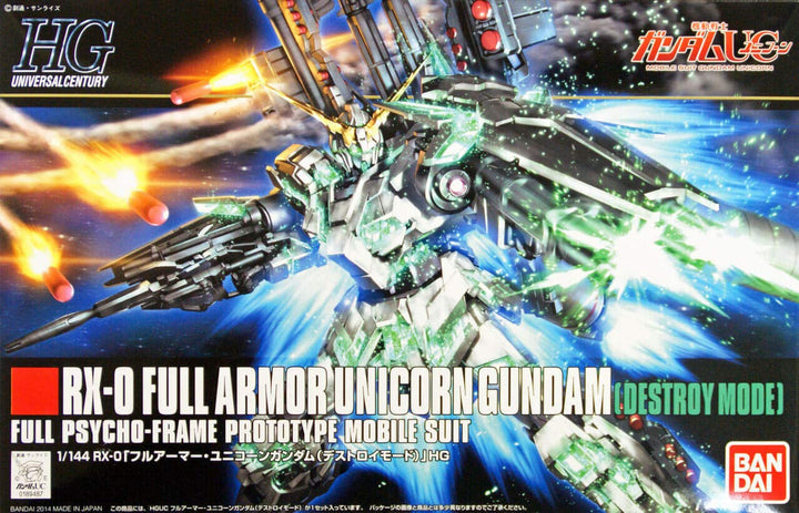 Bandai Hobby HGUC # 178 Volle Rüstung Unicorn Gundam Model Kit (1/144 Scale)