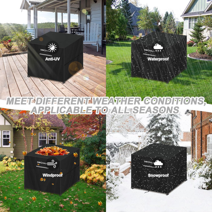 Abdeckung für Gartenmöbel Abdeckung Gartentisch Schutzhülle Gartenmöbel Winterfest Tisch Abdeckplane