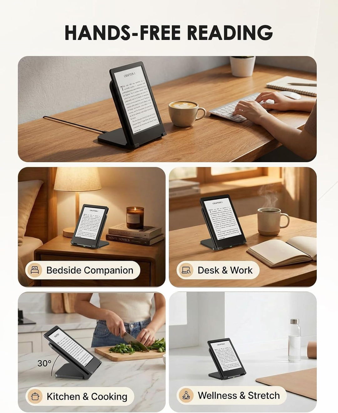 Doohoeek Kabellose Ladestation für Kindle Paperwhite Signature (2022/2024), Colorsoft Signature (202