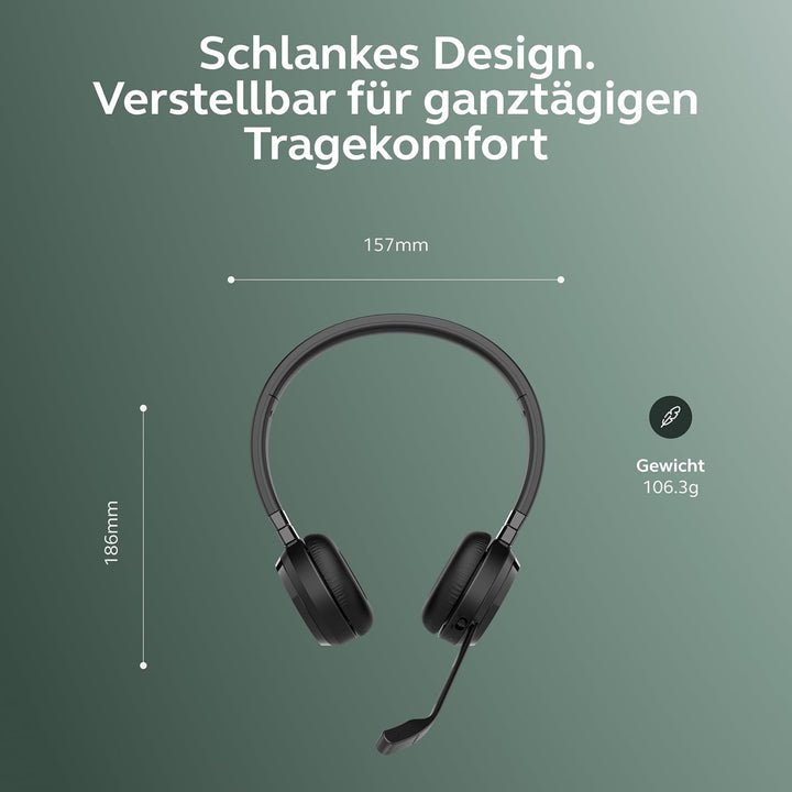 Jabra Evolve 65 TE (3. Ausgabe 2025) Kabellos Bluetooth-Stereo-Headset mit Geräuschunterdr.-Mikrofon