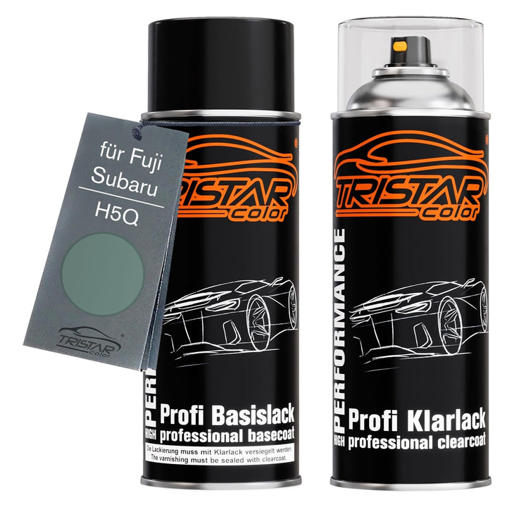 TRISTARcolor Autolack Spraydosen Set für Fuji/Subaru H5Q Jasmine Green Metallic Basislack Klarlack S