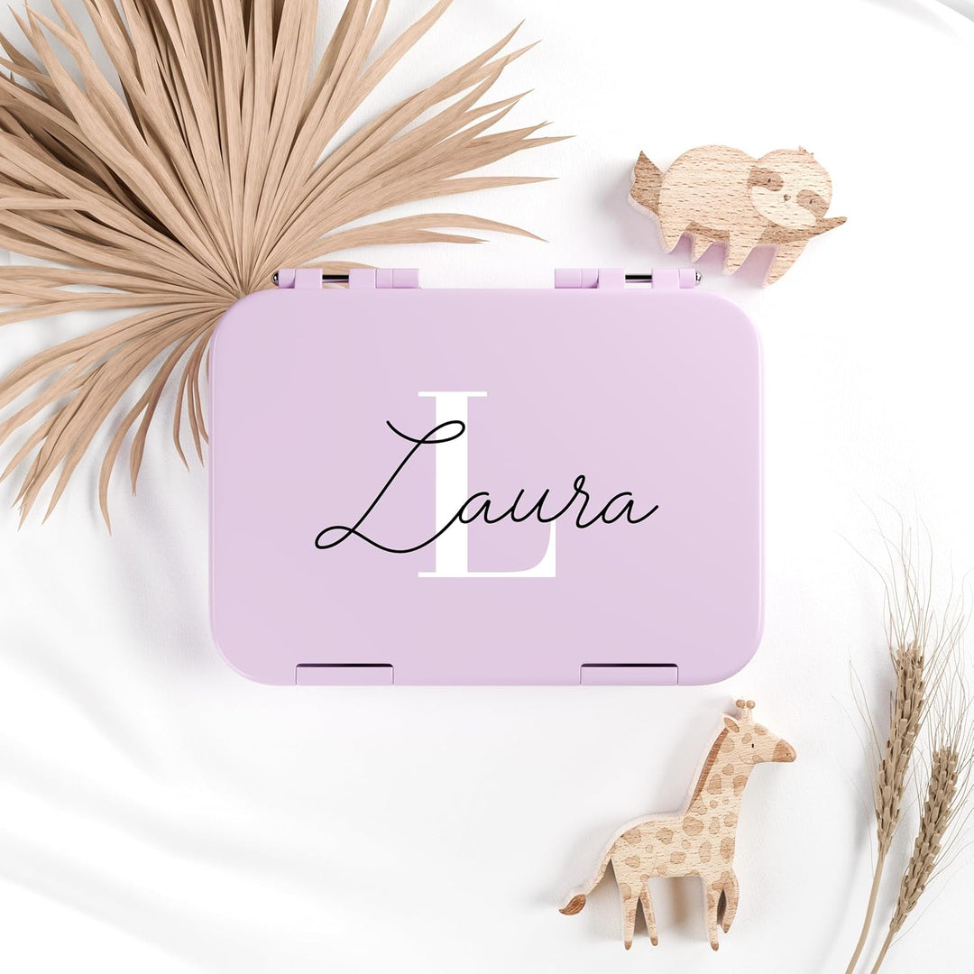 ME MB 2115 Personalisierte Kinder Brotdose mit Name - Lunchbox mit Fächern und Unterteilung - Gesche