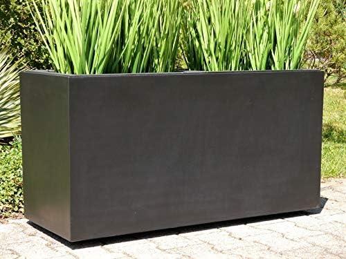ultrastarke Pflanzenroller für Pflanztröge, schwarz 112x42x7 cm -passend für Kübel von eastwest