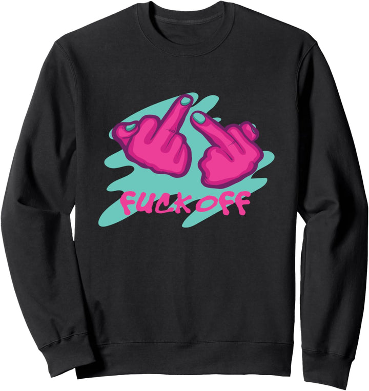 Ästhetische Pastell-Goth-Mittelfinger Sweatshirt