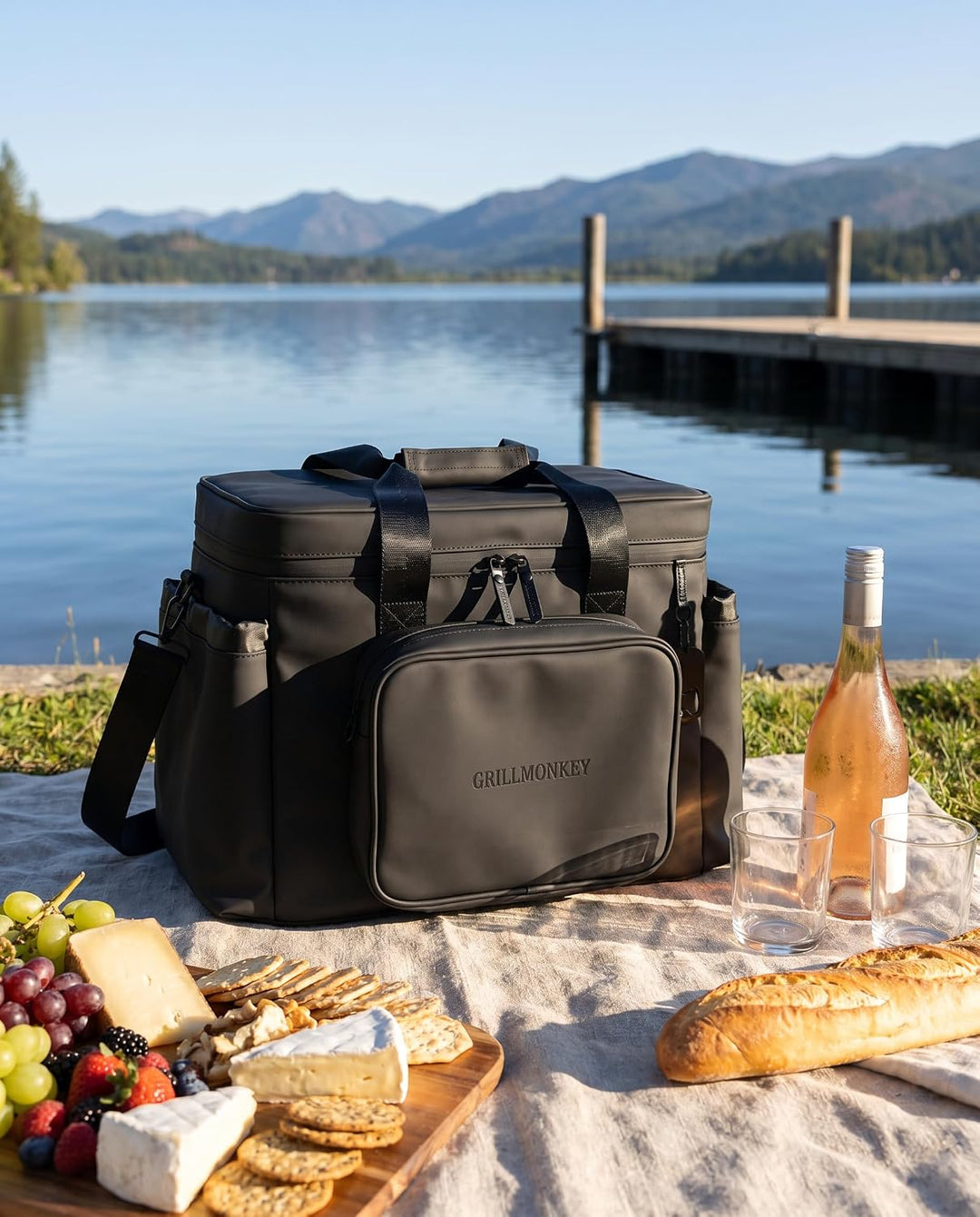 Cool Kong Kühltasche 40L mit Abnehmbarer Body-Tasche, Premium Thermotasche auslaufsicher mit Flasche