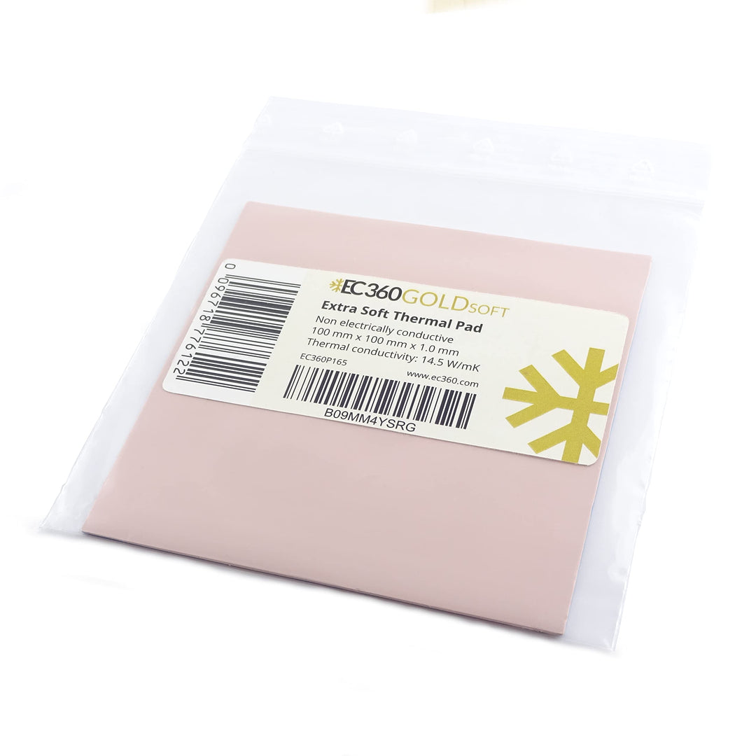 EC360® Gold Soft 14,5W/mK Wärmeleitpad (100 x 100 x 1,0 mm, Soft), 100 x 100 x 1,0 mm, Soft