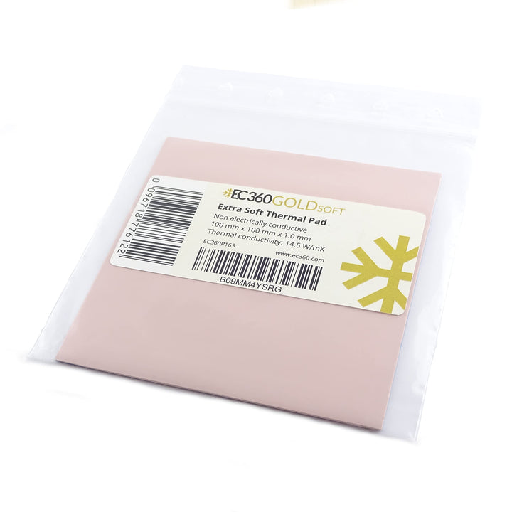 EC360® Gold Soft 14,5W/mK Wärmeleitpad (100 x 100 x 1,0 mm, Soft), 100 x 100 x 1,0 mm, Soft
