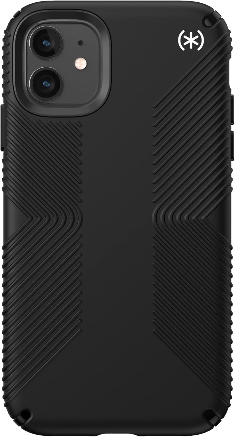 Speck Products Presidio2 Grip Case, kompatibel mit iPhone 11 & XR, Polycarbonat, Kratzfest, Schwarz/
