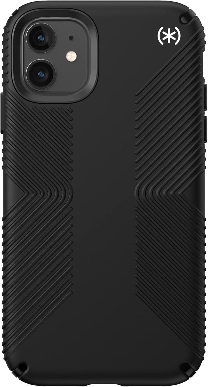 Speck Products Presidio2 Grip Case, kompatibel mit iPhone 11 & XR, Polycarbonat, Kratzfest, Schwarz/