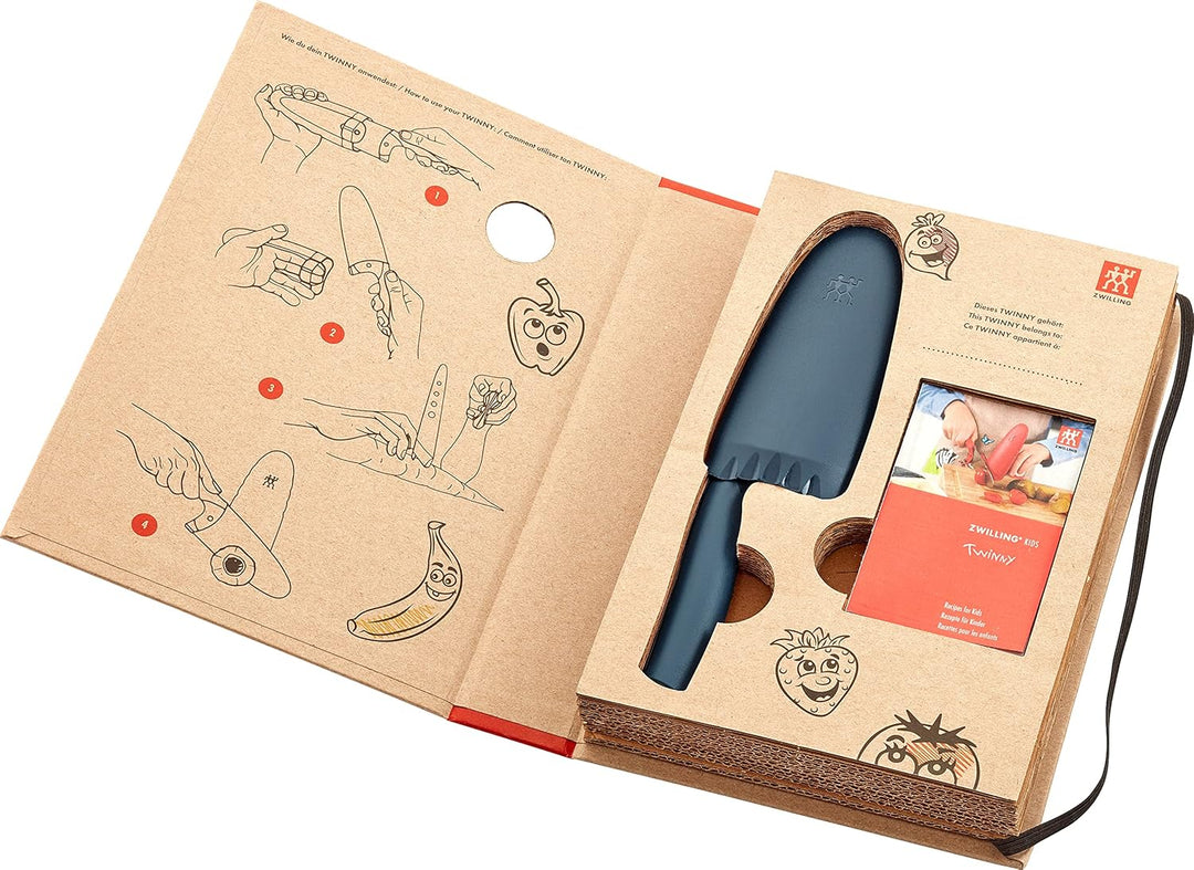 ZWILLING Twinny Kinderkochmesser, 10 cm, mit Fingerschutz, Edelstahl, Abgerundete Klingenform, Kindg