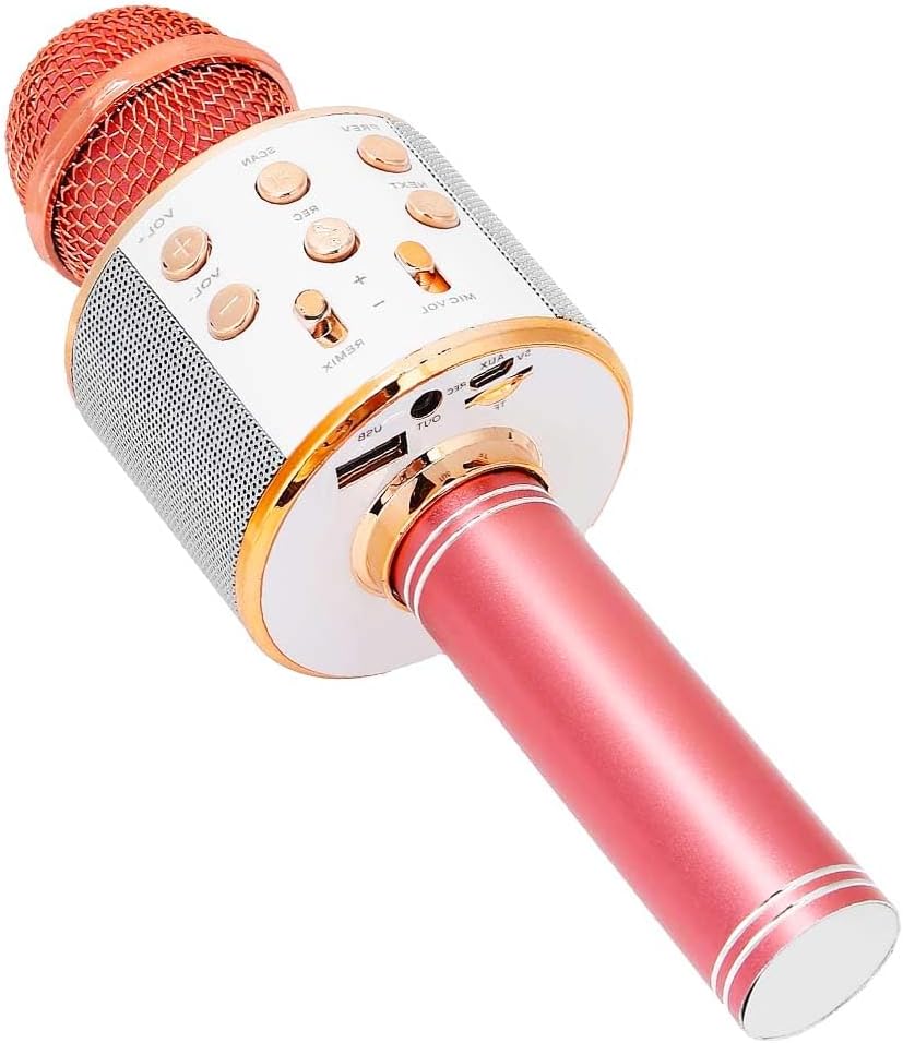 Tragbares Bluetooth-Mikrofon für Karaoke, multifunktional, kabellos, mit Lautsprecher und LED-Lichte