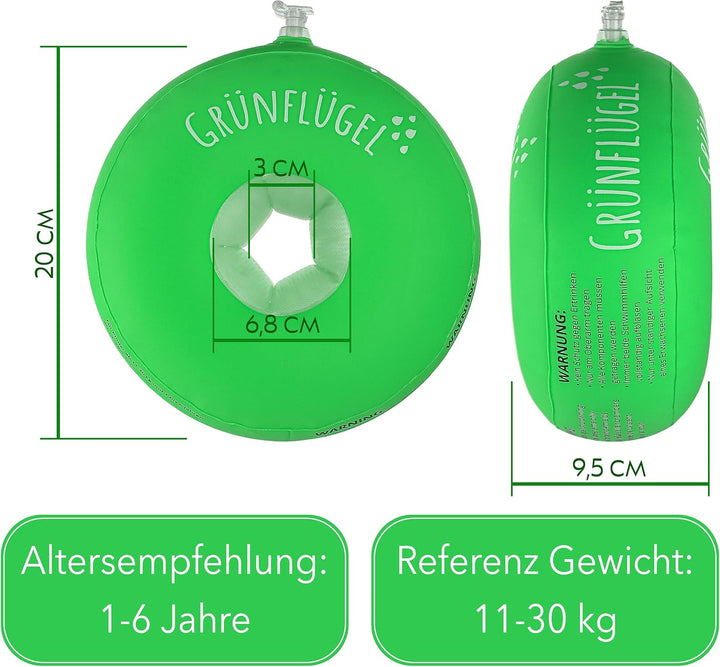 Schwimmflügel ab 1 Jahr - Sicher &amp; Hautfreundlich &amp; Ohne Weichmacher I 11-30 Kg I Rund Swim Schwimmh
