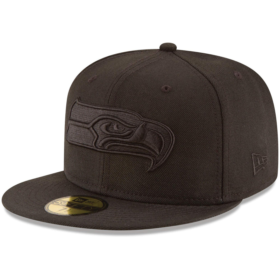 New Era Herren NFL Black on Black 59FIFTY Fitted Cap Tailliert 59 Schwarz, 59 Schwarz