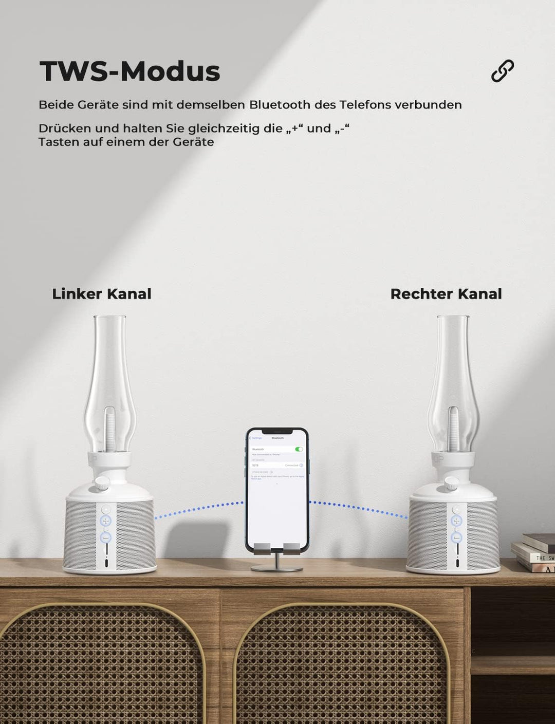 GOLUMUP Bluetooth Lautsprecher mit Licht und Unendlicher Dimmung tragbare Bluetooth Box Lautsprecher