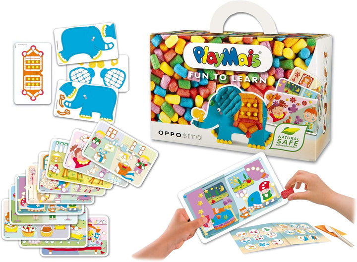 PlayMais FUN TO LEARN Opposito Bastel-Set für Kinder ab 3 Jahren I Motorik-Spielzeug mit 550 PlayMai