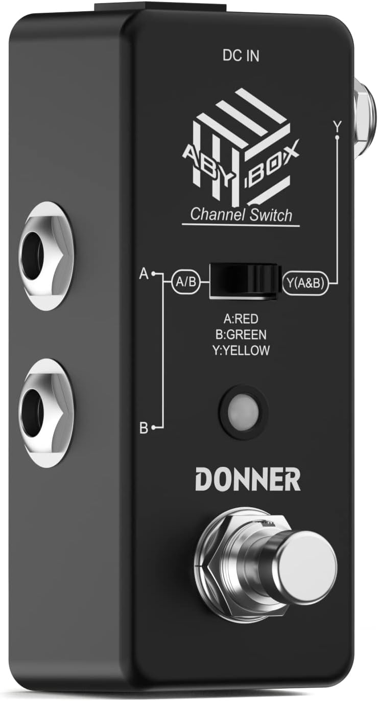 Donner ABY Box Line Selector AB Schalter Mini-Gitarren-Effektpedal True Bypass Schwarz：ABY pedal, Sc