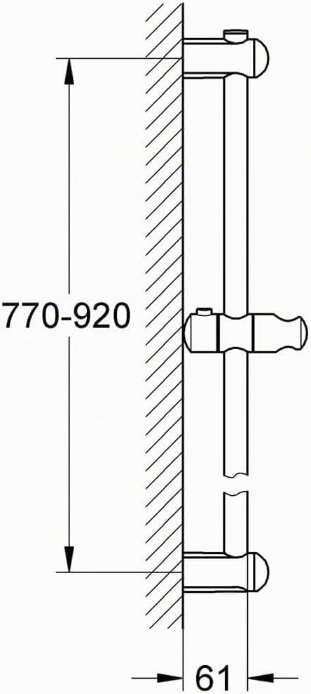GROHE QUICKFIX Euphoria - Brausestange (900 mm, schnelle Befestigung, mit Wandhaltern, Gleiter und G
