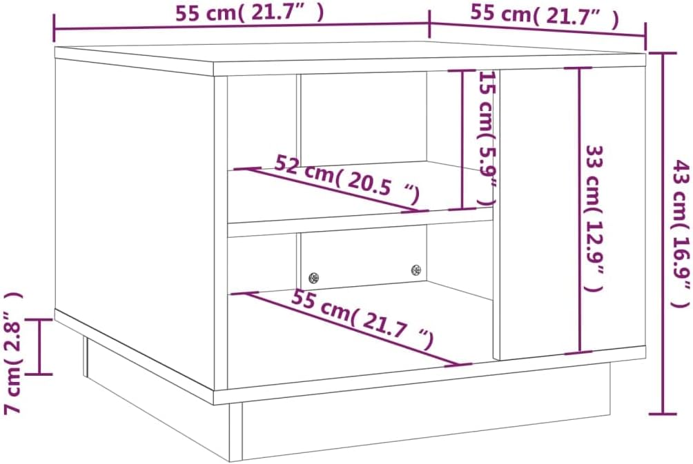vidaXL Couchtisch mit Schubladen Beistelltisch Kaffeetisch Sofatisch Teetisch Tisch Wohnzimmertisch