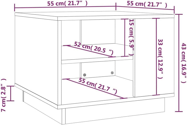 vidaXL Couchtisch mit Schubladen Beistelltisch Kaffeetisch Sofatisch Teetisch Tisch Wohnzimmertisch