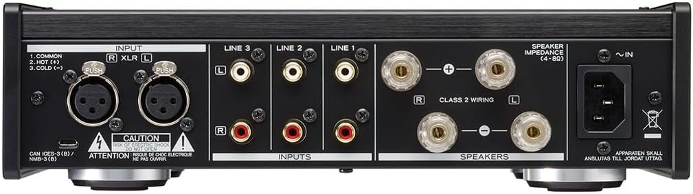 Teac AX-505-B Stereo Vollverstärker (115 Watt je Kanal, Stromsparfunktion, Kopfhörerverstärkerschalt