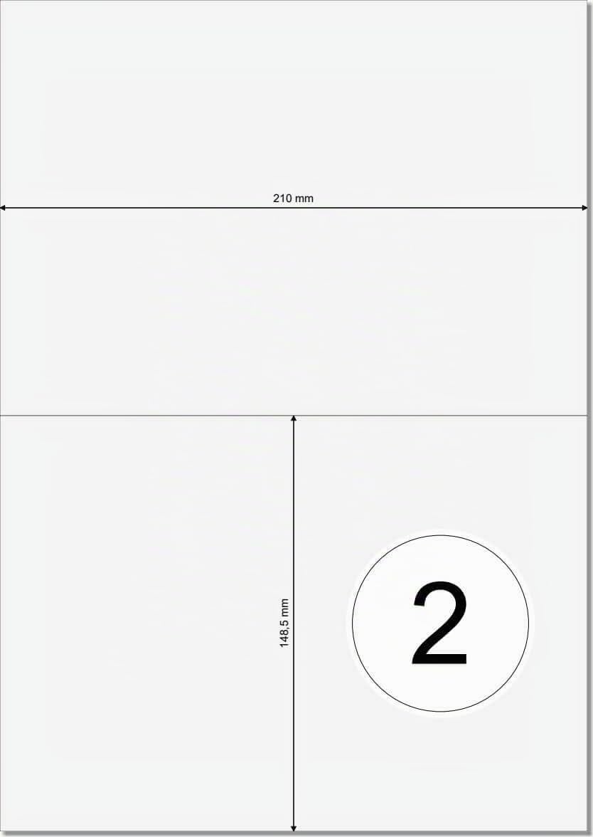 Universal Versand-Etiketten 1000 Stk. 210 x 148,5 mm weiss permanent selbstklebend - 500 A4 Bogen Gr