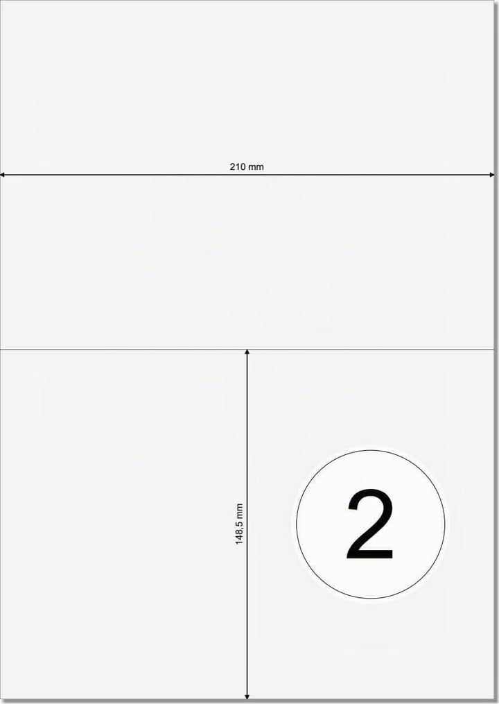 Universal Versand-Etiketten 1000 Stk. 210 x 148,5 mm weiss permanent selbstklebend - 500 A4 Bogen Gr