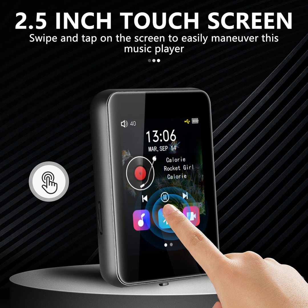 COVVY 72 GB MP3 Player, Musik-Player mit Bluetooth 5.2, eingebauter HD-Lautsprecher, FM-Radio, Sprac