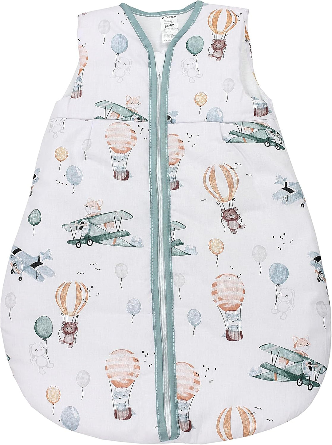 TupTam Ganzjahresschlafsack OEKO- TEX zertifizierte Materialien 2.5 TOG ärmellos Baby Schlafsack wat