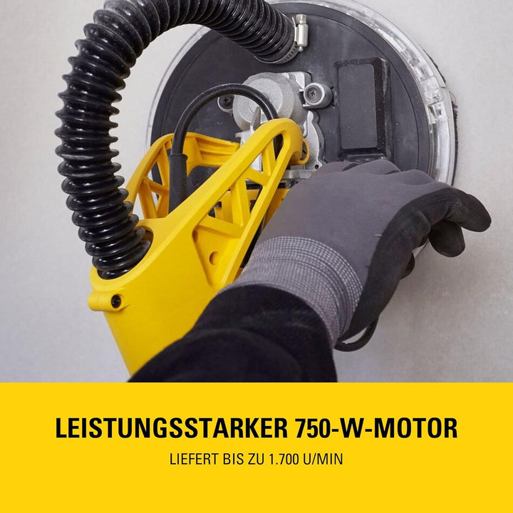 STANLEY FATMAX 750W Trockenbauschleifer (225mm) mit Aufbewahrungstasche und 120G Netz-Schleifscheibe