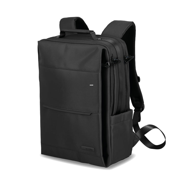 Travelite Handgepäck Rucksack, Laptop Rucksack 15,6 Zoll, WORKFLOW Reiserucksack aus recyceltem Mate