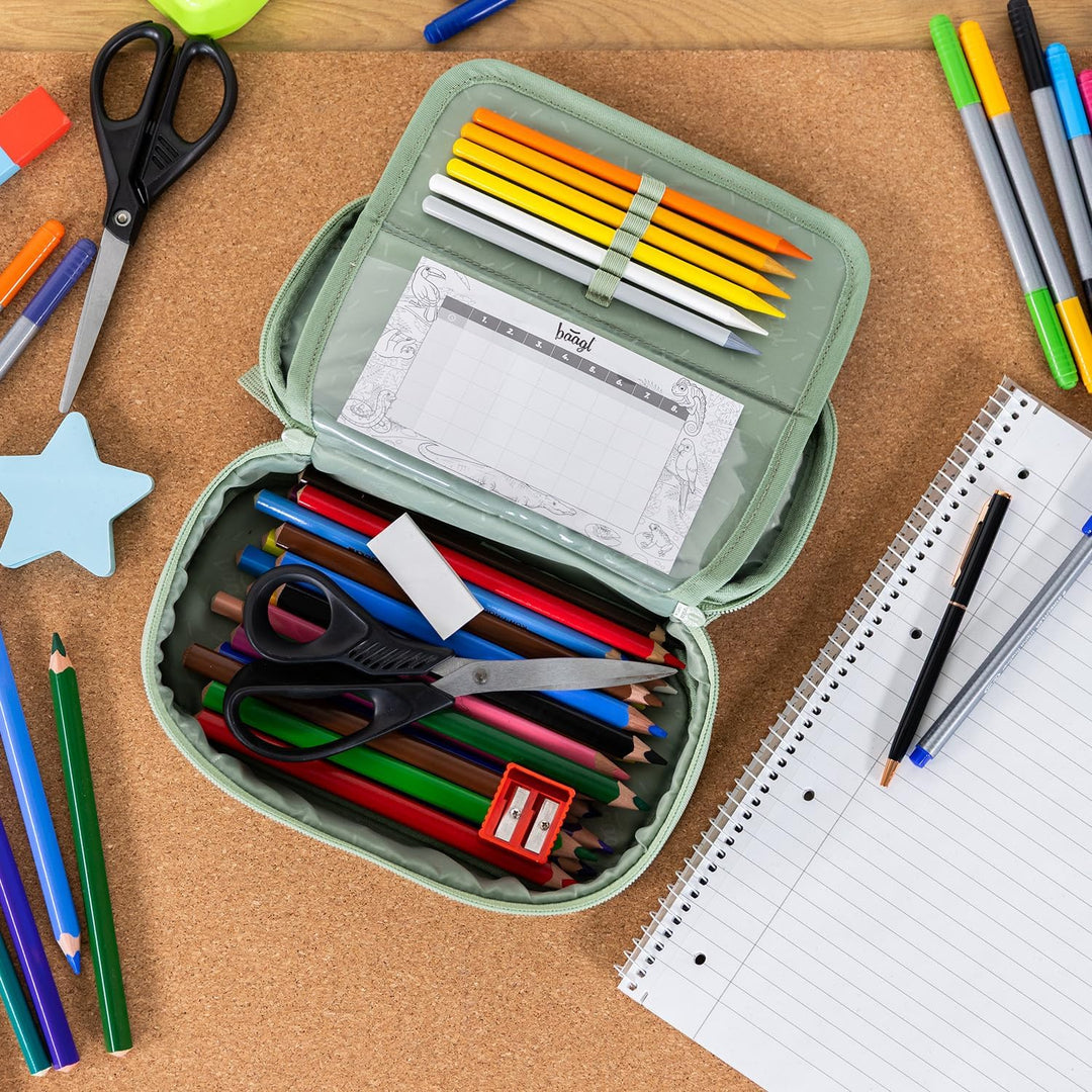 Baagl Federmäppchen für Mädchen - Schulmäppchen für Schreibwaren - Schulsachen Federtasche, Jungen F