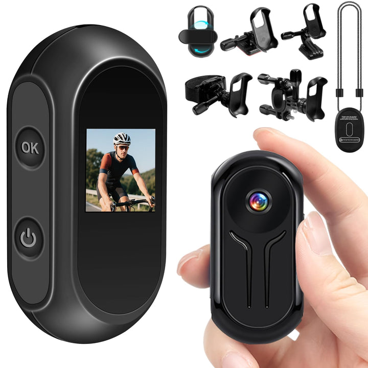 Mini Kamera Action, 160 Minuten Aufnahmezeit Action Cam Mini, 1080P HD & 120° Weitwinkel Bodycam mit
