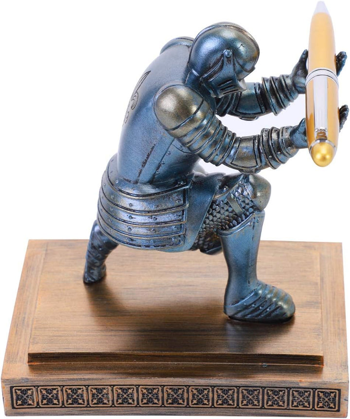 NCQIXIAO Knight Stifthalter, Schreibtisch-Ornament, Kunstharz, Stifthalter, Schreibtischzubehör und