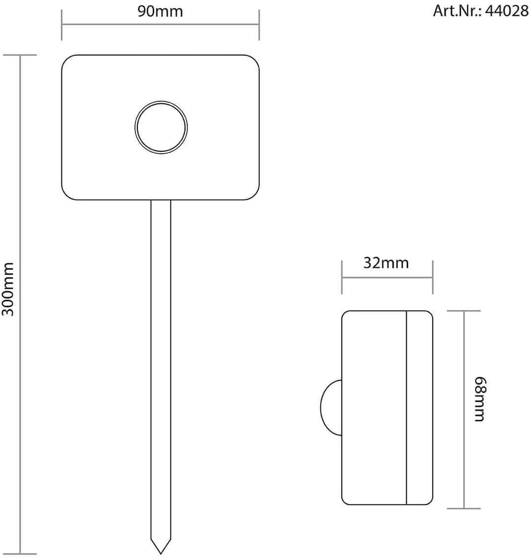 VBLED© PIR Bewegungssensor PIR Bewegungssensor Drahtloser passiver Infrarotdetektor für Gartenbeleuc