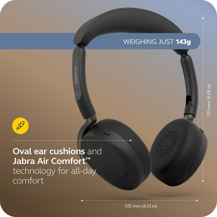 Jabra Evolve3 65 Flex Bluetooth-Headset mit Mikrofon, MS Teams, USB-C USB Typ C Evolve3 65 Flex Jabr