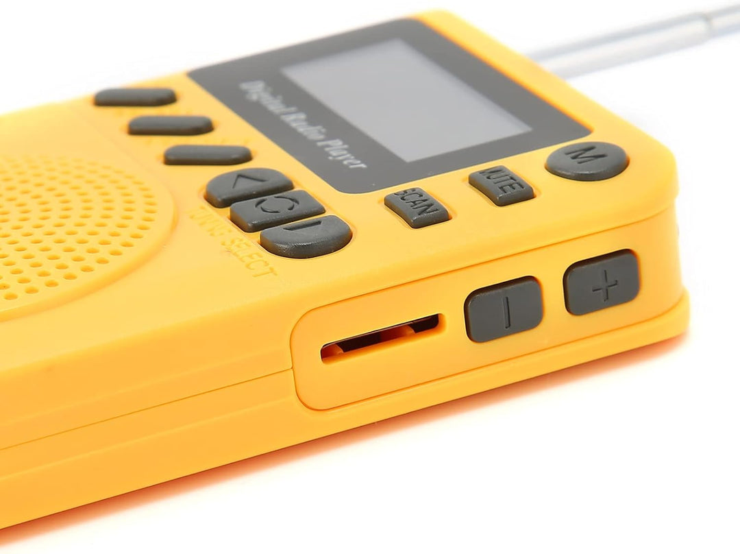ASHATA Tragbares DAB P9 Taschenradio, DAB DAB FM Radio Wiederaufladbar mit LCD Display und Lautsprec