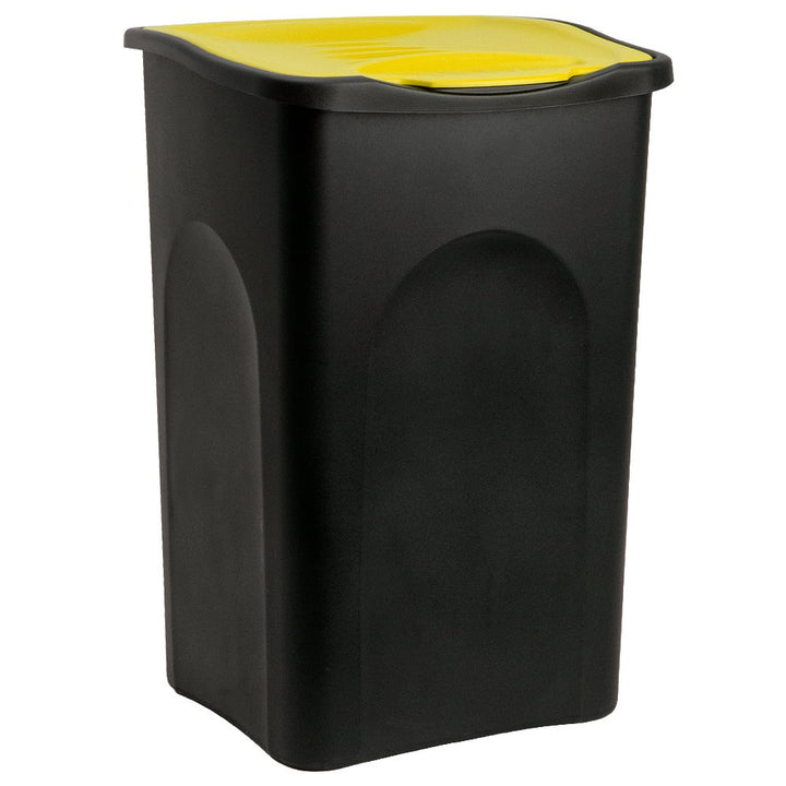 Stefanplast® Mülleimer mit Deckel 50L Abfalleimer Geruchsarm Küche Bad Biomüll Gelber Sack Kunststof