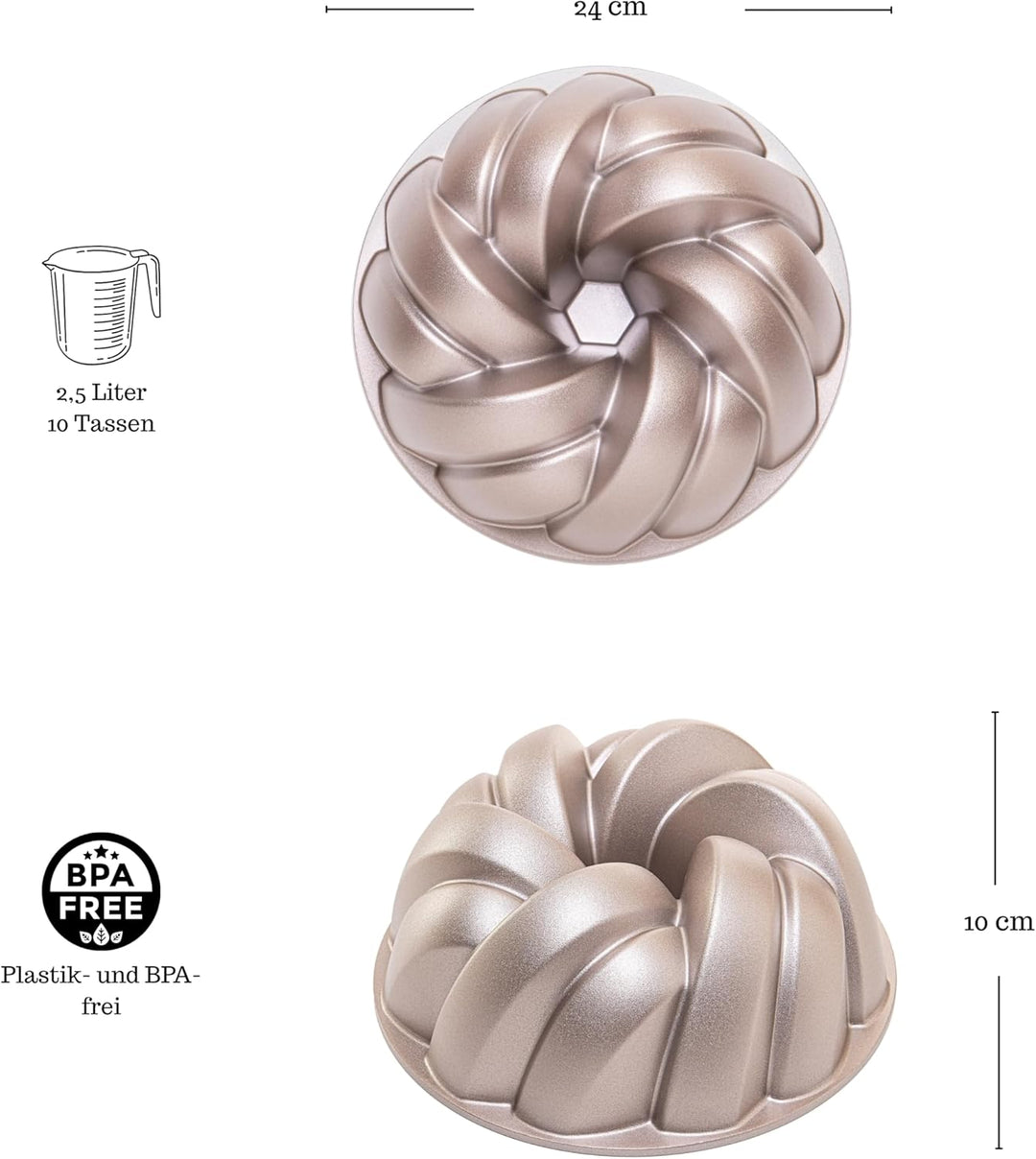 Erreke Gugelhupfform, Professionelle Qualität Kuchenform, Gugelhupf Backform, Sehr Widerstandsfähig,