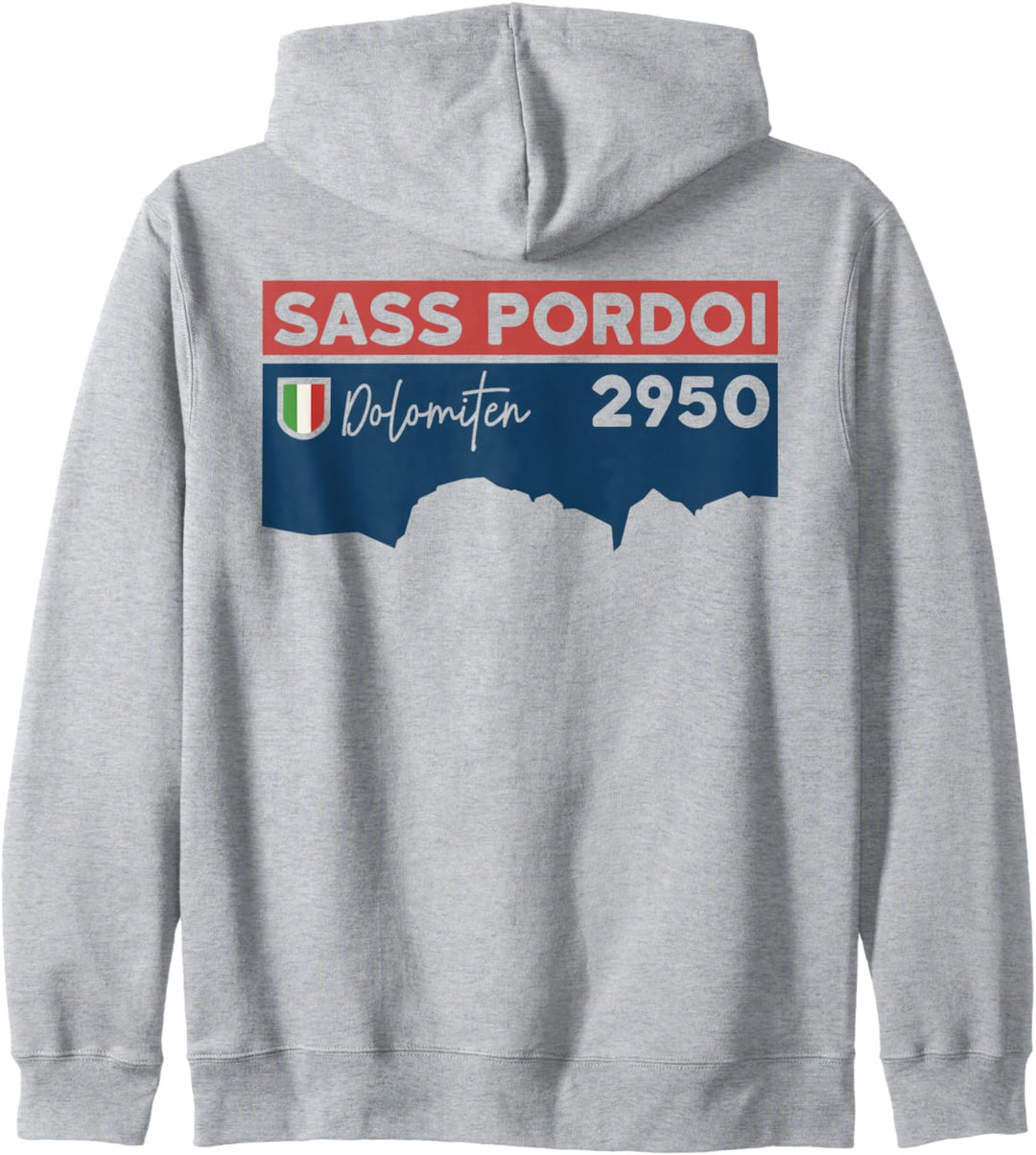 Sass Pordoi Pordoispitze Sella Dolomiten Italien Wandern Geschenk Kapuzenjacke