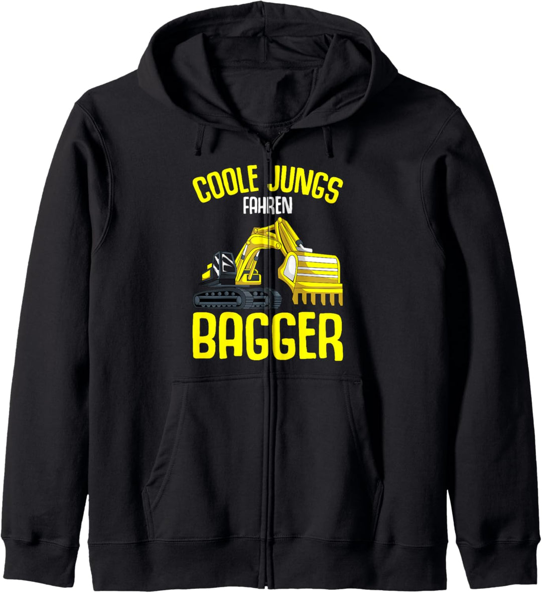 Coole Jungs fahren Bagger Kinder Junge Kapuzenjacke
