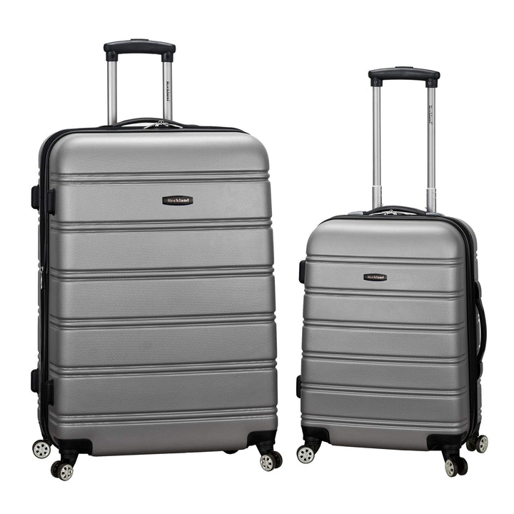Rockland Melbourne Hartschalen-Trolley, erweiterbar, Silber, 2-Piece Set (20/28), Melbourne Hartscha
