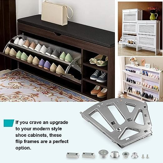 2 Stück Edelstahl Schrank Scharniere Möbel Scharnier für Küche Wohnzimmer Schuh Aufbewahrungsschrank
