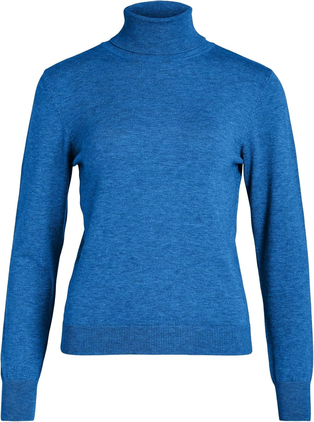 Vila Damen Vicomfy L/S Rollneck Knit Top/Su/Pb Strickpullover M Lapis Blue/Detail:melange, M Lapis B