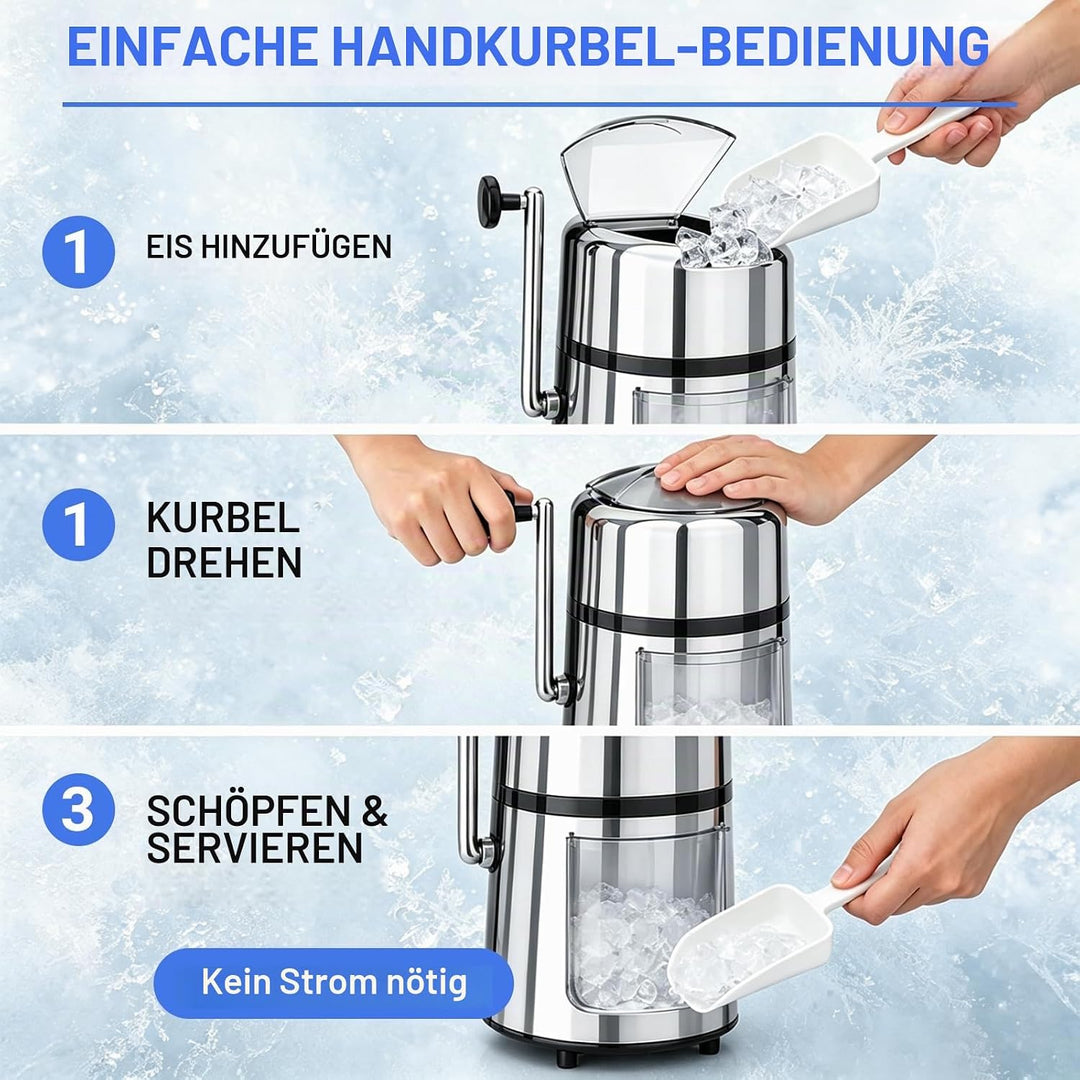 Crushed ice Maker,Handheld Eiscrusher, Eiszerkleinerer und Crushed Eismaschine Eiszerkleinerer Handh