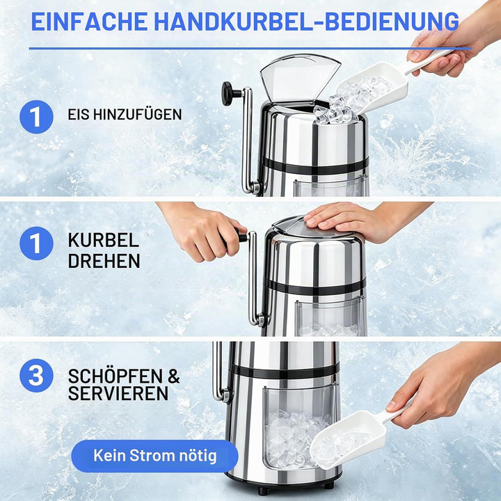 Crushed ice Maker,Handheld Eiscrusher, Eiszerkleinerer und Crushed Eismaschine Eiszerkleinerer Handh