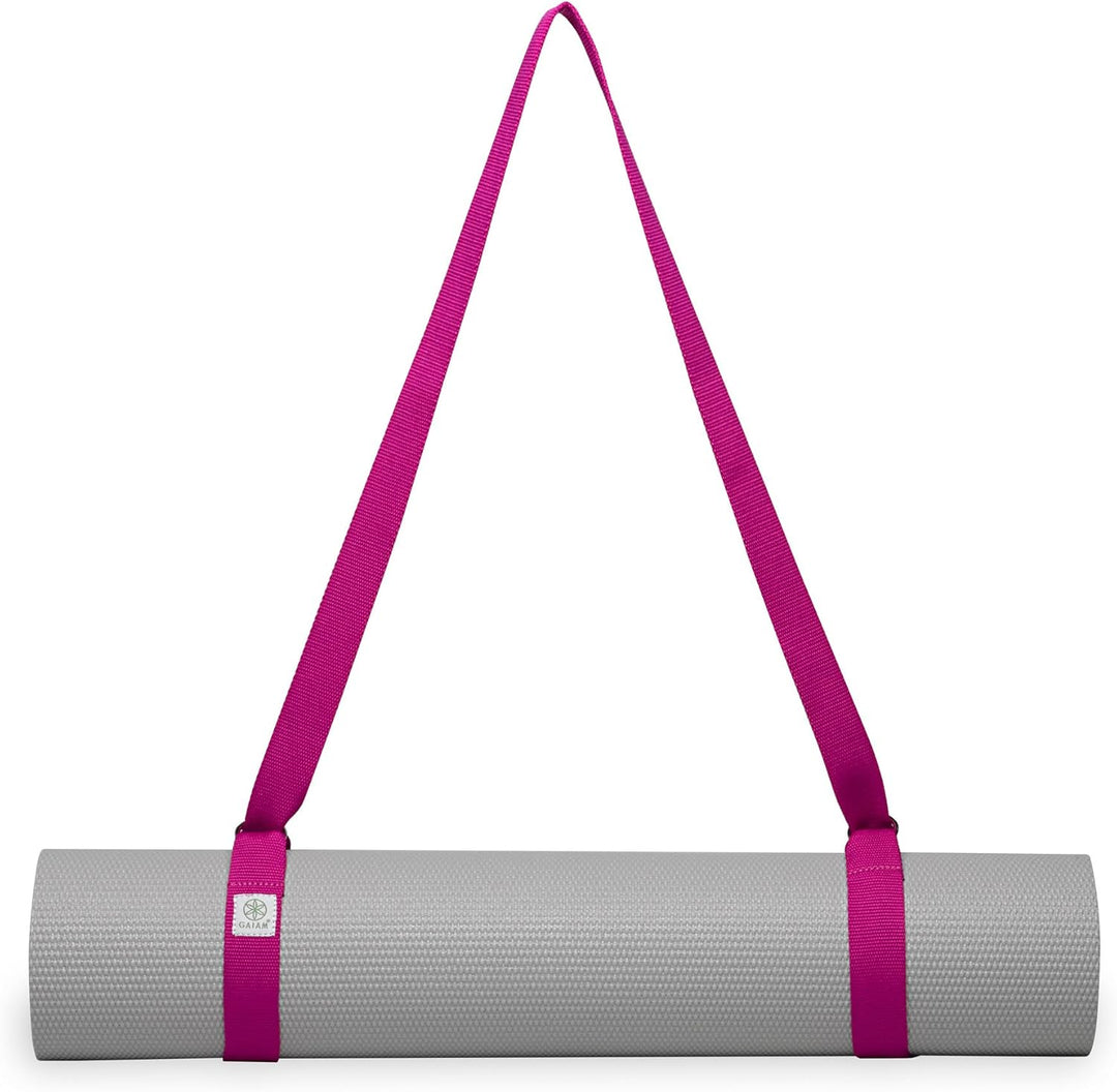 Gaiam Easy-Cinch Yogamatte Sling, 1 Stück (keine Matte im Lieferumfang enthalten) Fuchsia/Blau, Fuch