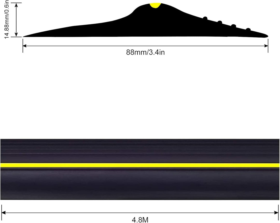 CPROSP Garagentorschweller 4,8M/12mm, Garagentordichtung Feuchtigkeitsbeständige, Schwellerdichtung-
